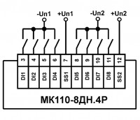 Схема подключения МК110-224.8ДН.4Р