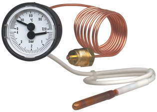 фото Термоманометр MFT с капилляром, для измерения давления и температуры